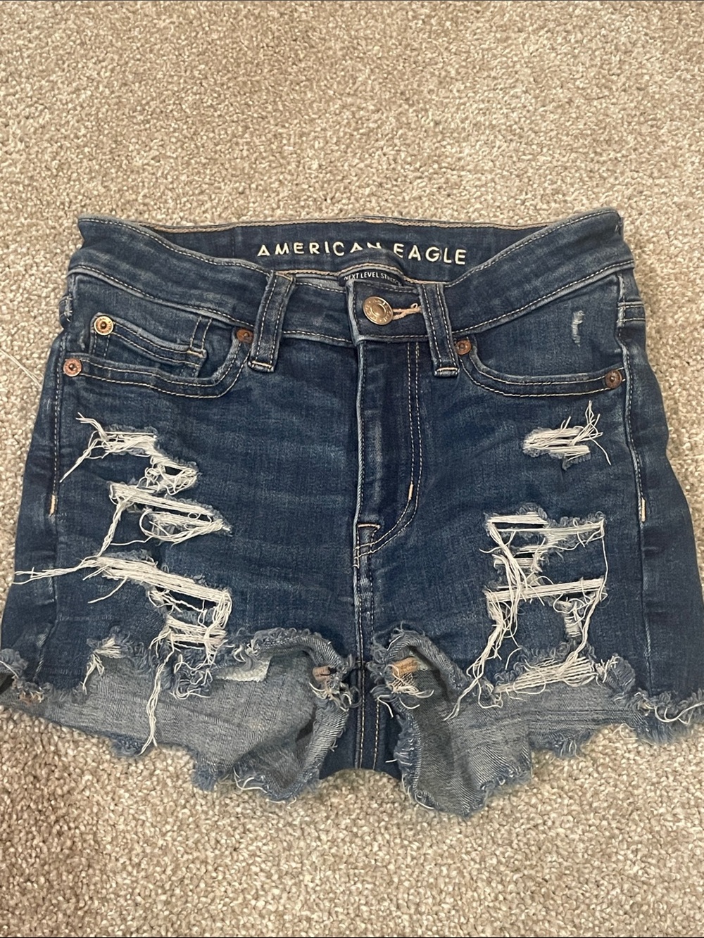 American Eagle Outfitters HIGH-RISE SHORTIE Denim Shorts 000